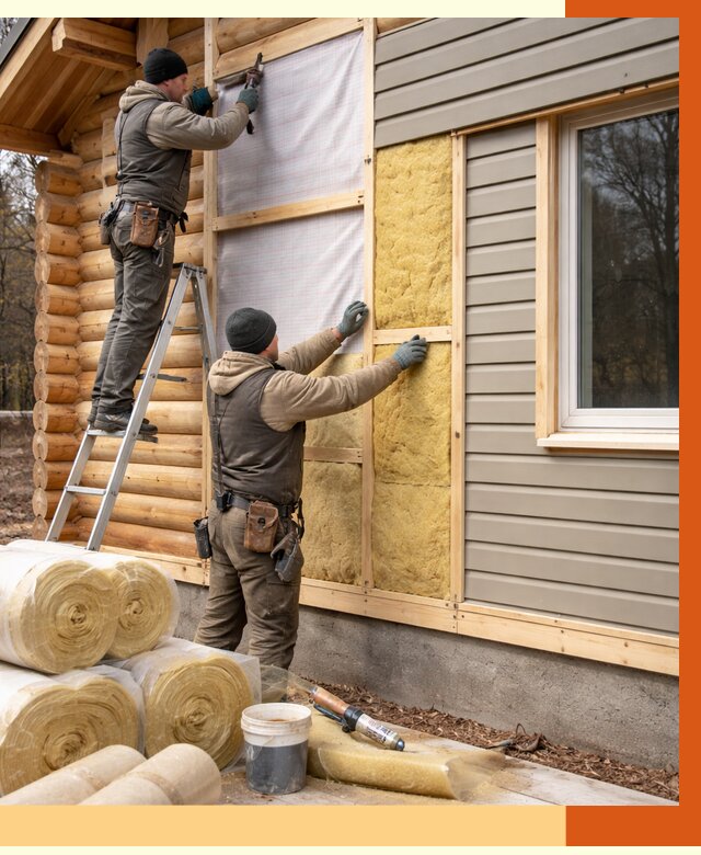 Утепление деревянного дома в Шадринске от 6411 руб./м2 — заказать работы | ТепломастерШдр