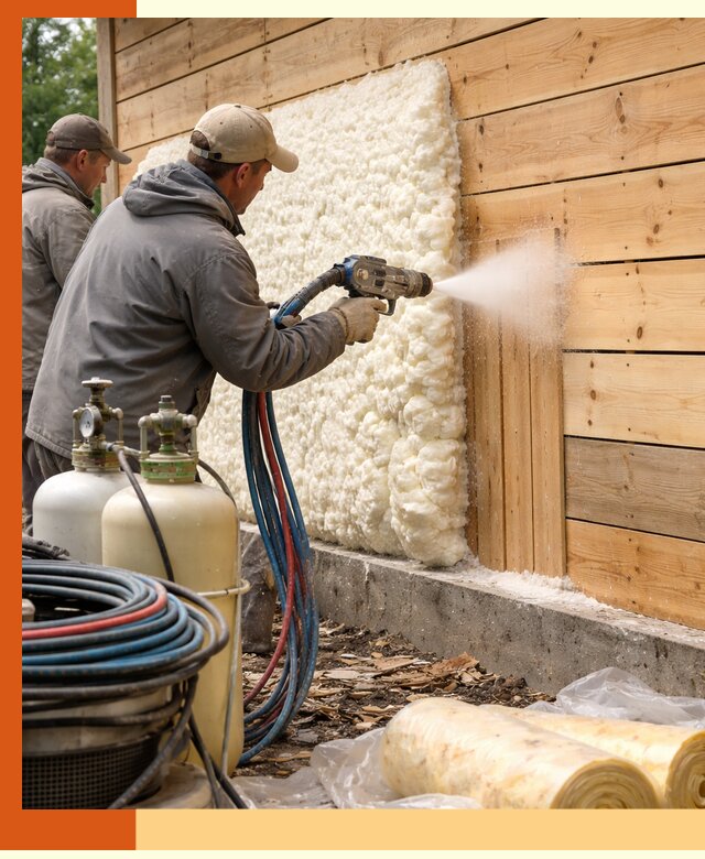 Утепление деревянного дома пенополиуретаном в Шадринске