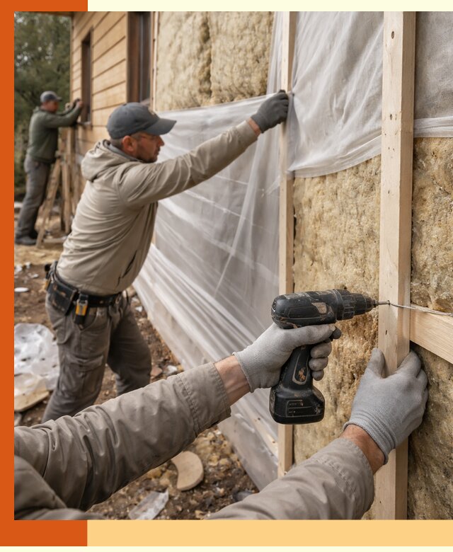 Утепление дома из бруса в Шадринске качественно и долговечно