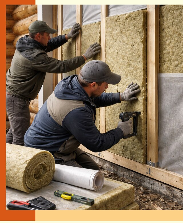 Утепление бревенчатого дома под ключ в Шадринске