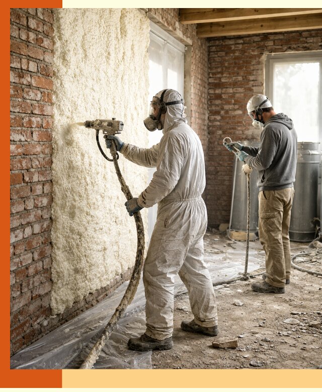 Утепление кирпичного дома пенополиуретаном в Шадринске