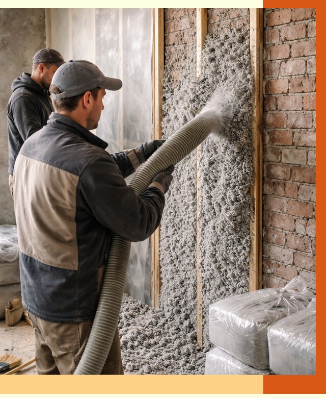 Утепление кирпичного дома эковатой в Шадринске от 2430 руб./м² | ТепломастерШдр