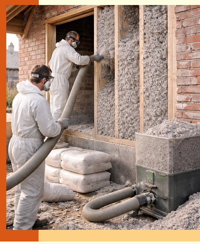 Утепление кирпичного дома эковатой в Шадринске