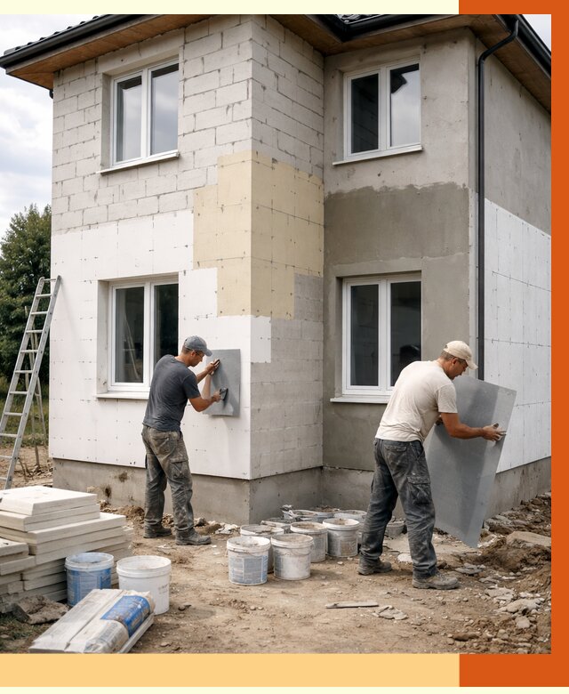 Утепление дома из газобетона в Шадринске от 4343 руб./м² — заказать у ТепломастерШдр