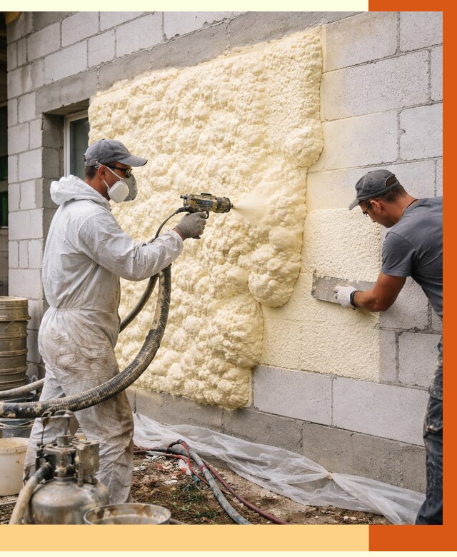 Утепление дома из газобетона ППУ в Шадринске от 4964 руб./м² под ключ | ТепломастерШдр