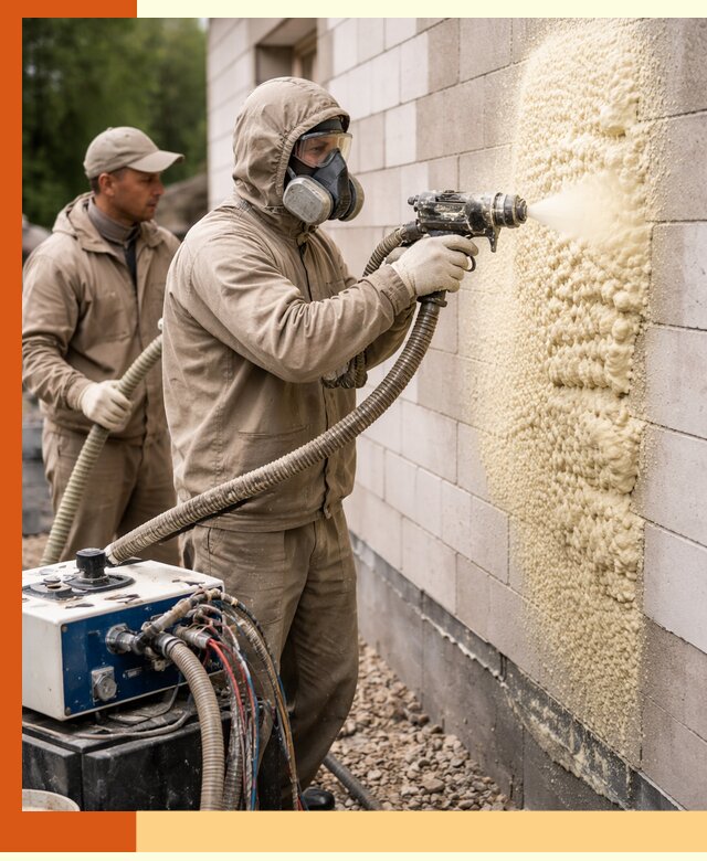 Утепление дома из газобетона ППУ в Шадринске — надежная теплоизоляция