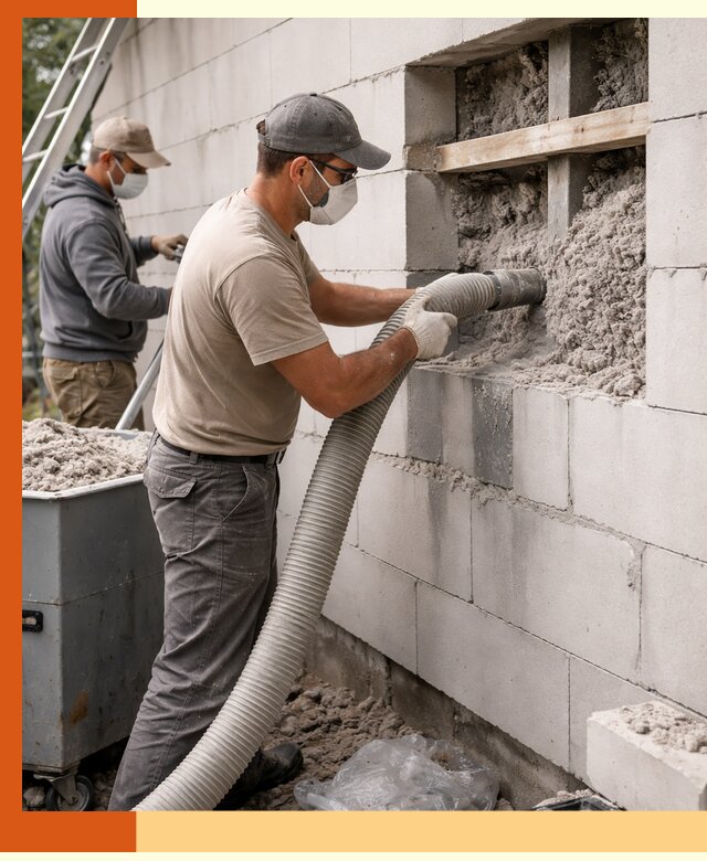 Утепление дома из газобетона эковатой в Шадринске