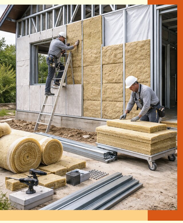 Утепление дома из ЛСТК в Шадринске от 5377 руб./м² — профессионально | ТепломастерШдр