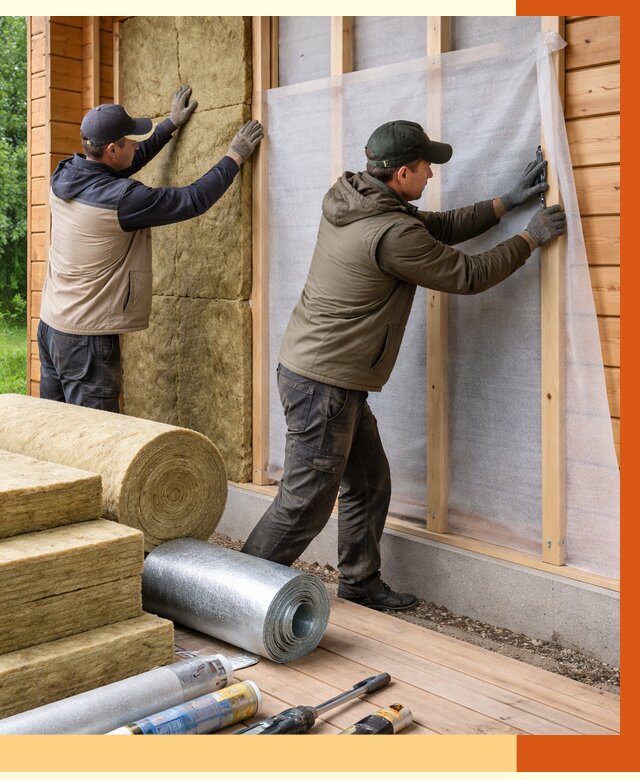 Утепление дома из двойного бруса в Шадринске от 4964 руб./м² — ТепломастерШдр под ключ