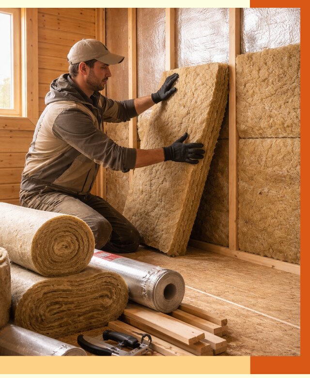 Утепление бани в Шадринске под ключ от 4653 руб./м2 — утеплить потолок, пол и стены | ТепломастерШдр