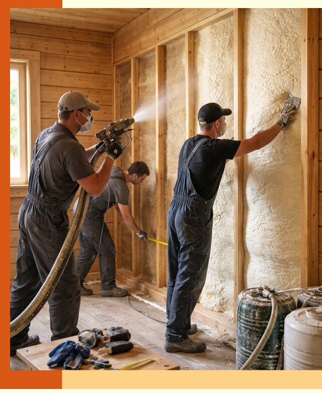 Утепление бани пенополиуретаном (ППУ) в Шадринске