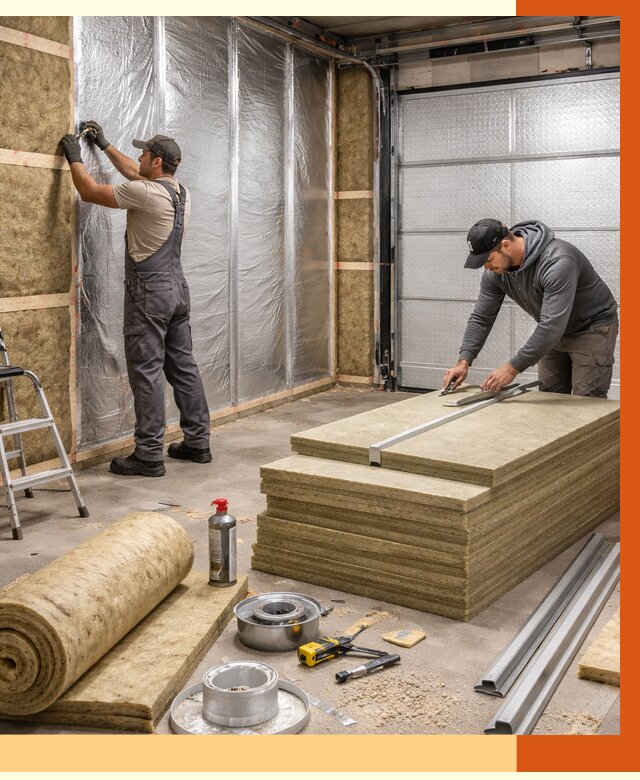 Утепление гаража в Шадринске от 4653 руб/м2 — комплексное утепление ворот и стен | ТепломастерШдр