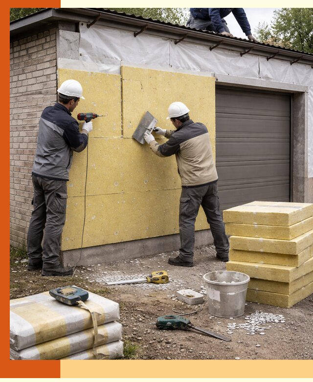 Утепление гаража снаружи в Шадринске качественно и надёжно