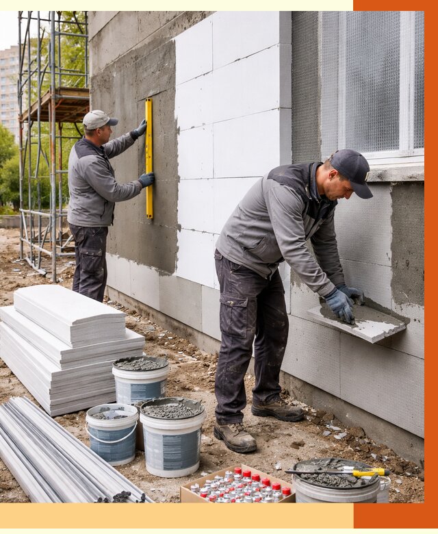 Утепление фасада и стен снаружи в Шадринске от 4343 руб. | ТепломастерШдр