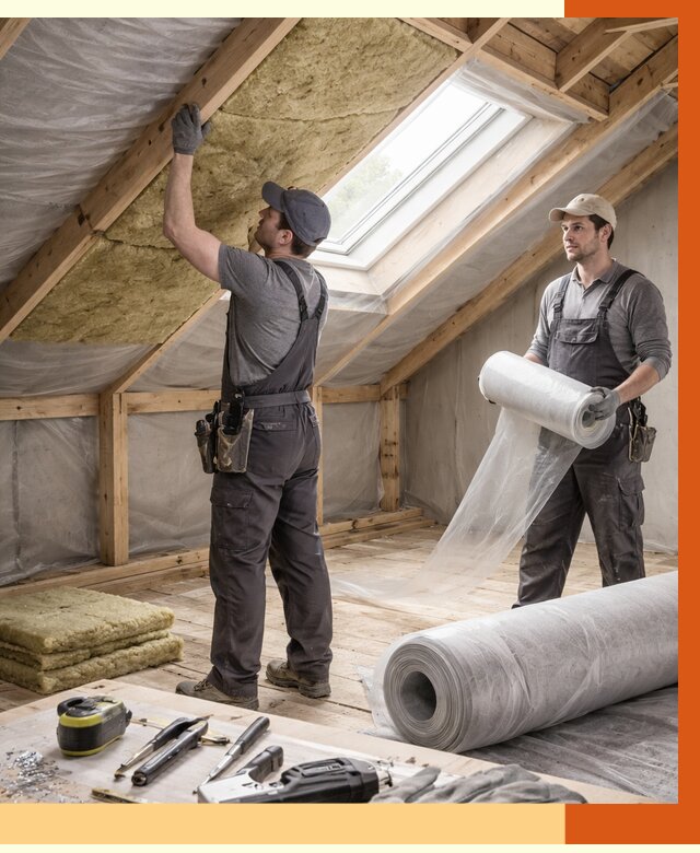 Утепление крыши изнутри мансарды в Шадринске от 4343 руб./м² | ТепломастерШдр