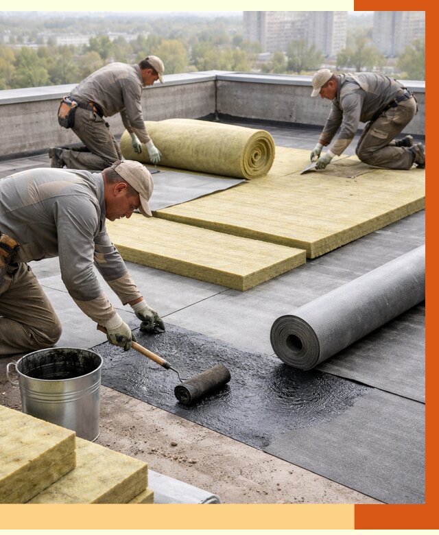 Утепление плоской крыши в Шадринске от 7446 руб./м2 под ключ | ТепломастерШдр