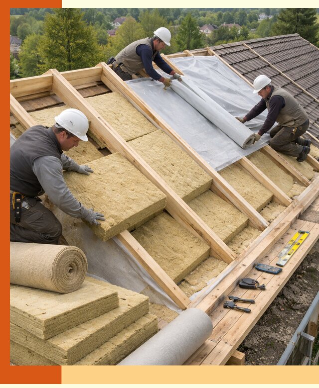 Утепление скатной крыши в Шадринске качественно и надёжно