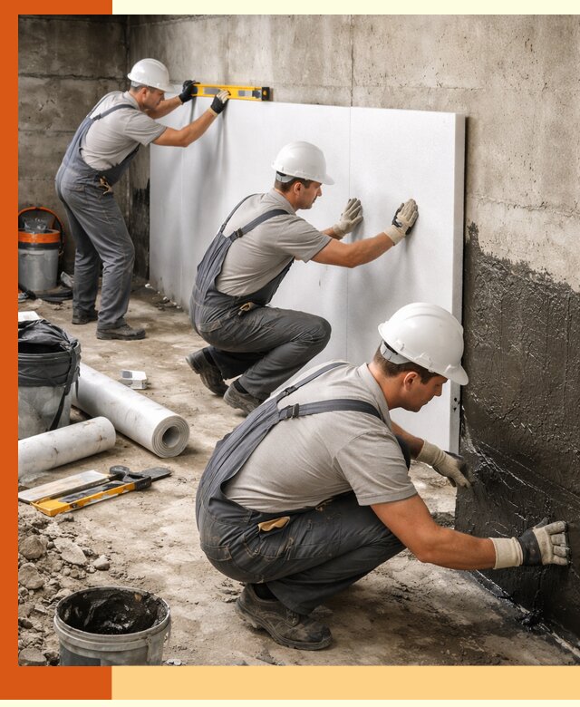 Утепление фундамента изнутри профессионально в Шадринске