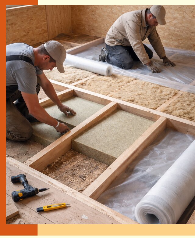 Профессиональное утепление деревянного пола в Шадринске