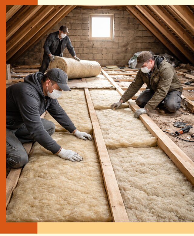 Утепление чердака в Шадринске — профессиональная теплоизоляция кровли