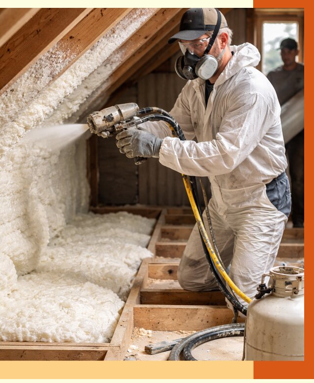 Утепление чердака ППУ в Шадринске от 8914 руб./м2 — услуга под ключ | ТепломастерШдр