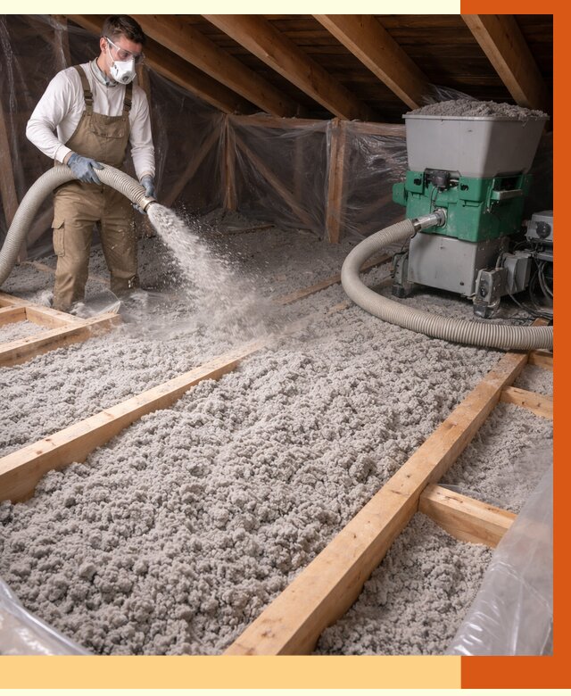 Утепление чердака эковатой в Шадринске от 1499 руб/м2 — заказать у ТепломастерШдр