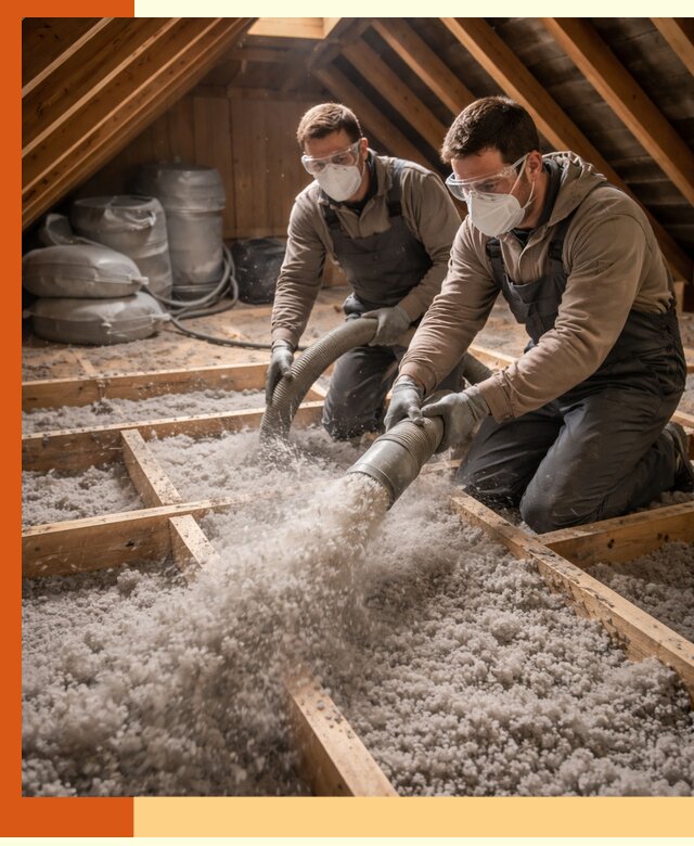 Утепление чердака эковатой в Шадринске — быстро и надёжно