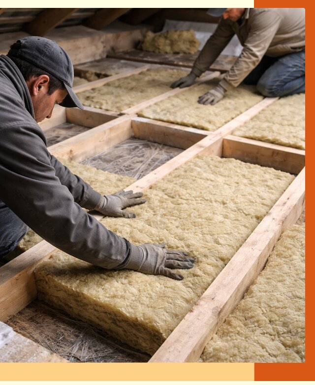 Утепление чердака минватой в Шадринске от 3619 руб/м2 под ключ | ТепломастерШдр