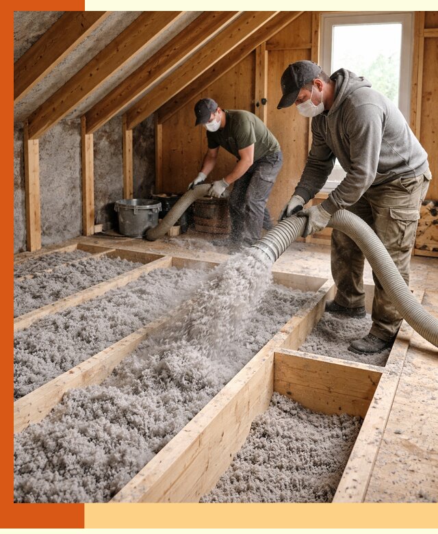 Утепление мансарды эковатой в Шадринске с гарантией качества