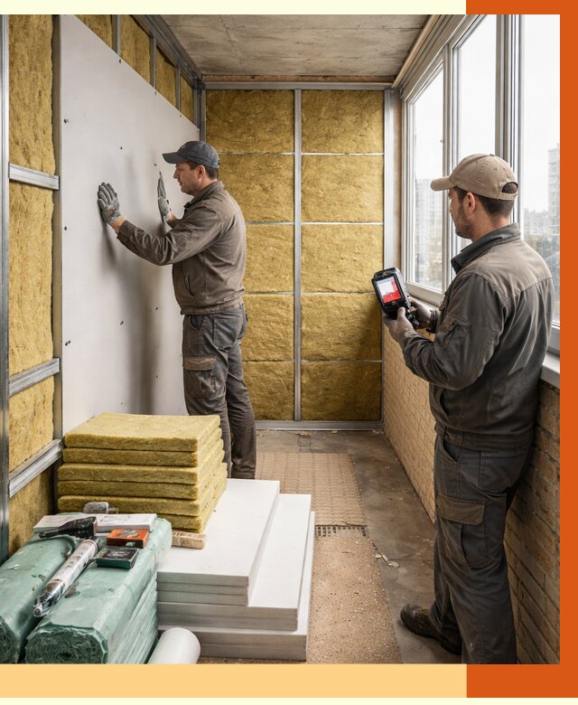 Утепление балкона в Шадринске от 4653 руб. под ключ | ТепломастерШдр