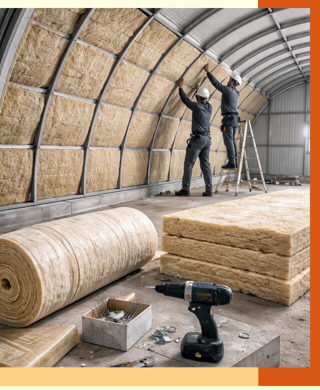 Утепление арочного ангара в Шадринске от 3309 руб./м2 под ключ | ТепломастерШдр