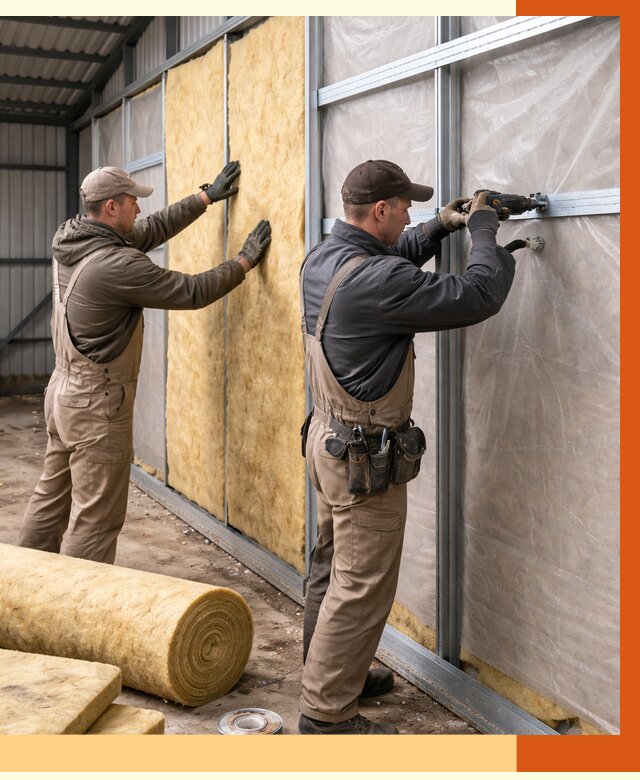 Утепление металлического ангара в Шадринске от 4912 руб/м2 — услуги под ключ | ТепломастерШдр