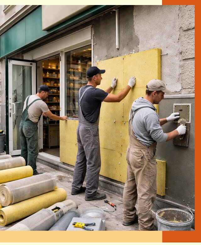 Утепление магазина в Шадринске от 4653 руб/м2 — цена, стены и снаружи | ТепломастерШдр