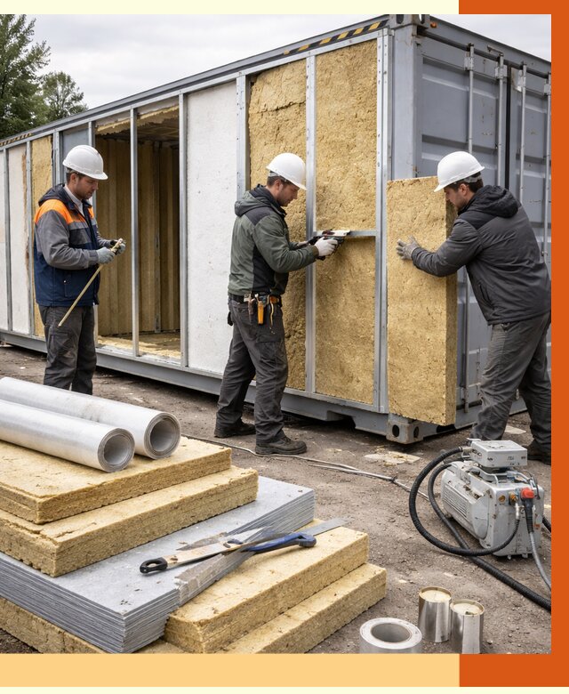 Утепление морского контейнера в Шадринске от 3878 руб. под ключ | ТепломастерШдр