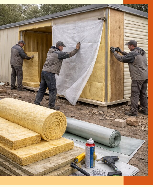 Утепление строительной бытовки в Шадринске от 12926 руб. под ключ | ТепломастерШдр