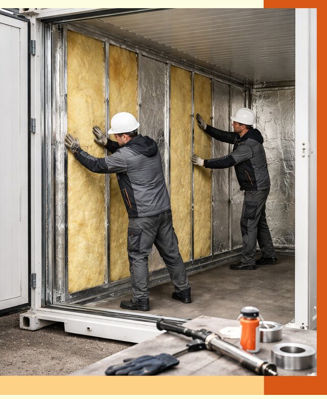 Утепление рефрижераторного контейнера в Шадринске от 46535 руб./м² | ТепломастерШдр