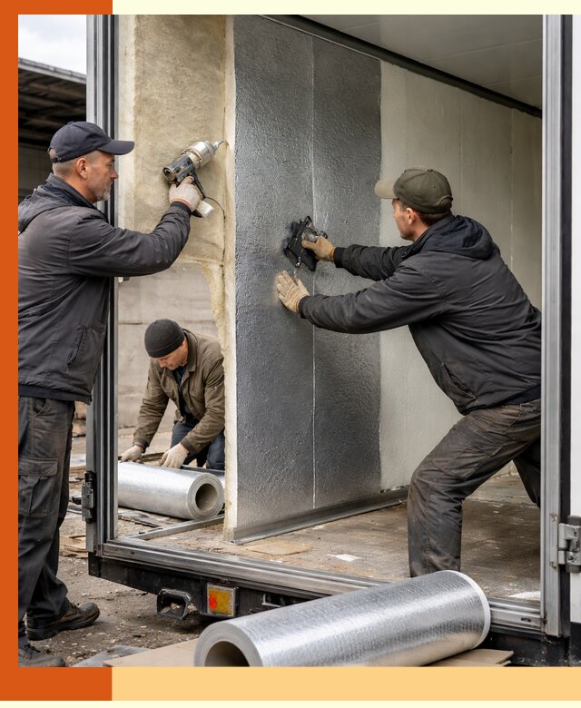 Утепление холодильного кузова в Шадринске — монтаж и теплоизоляция