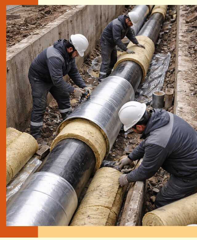 Утепление теплотрассы в Шадринске: утеплительные работы и материалы