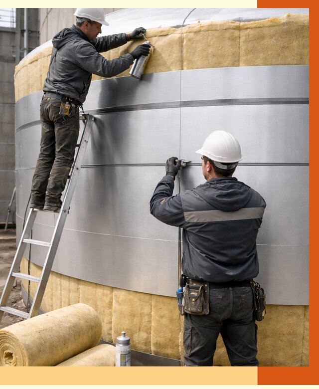 Утепление цистерны в Шадринске пенополиуретаном от 14994 руб. под ключ | ТепломастерШдр