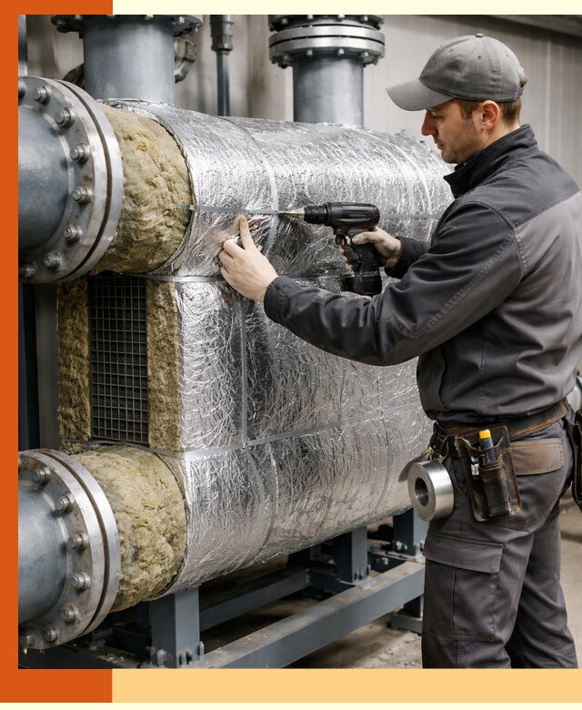 Утепление теплообменника в Шадринске — профессиональная теплоизоляция оборудования