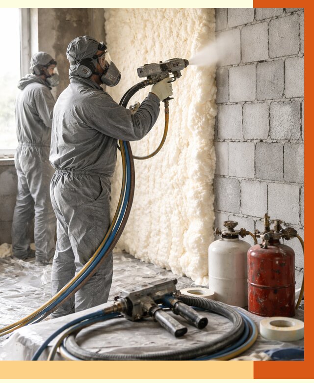 Утепление блочной стены ППУ в Шадринске от 4395 руб./м² — ТепломастерШдр