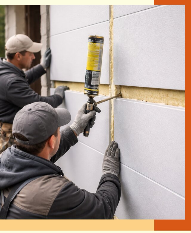 Утепление сэндвич панелей ППУ в Шадринске от 4343 руб. за м2 | ТепломастерШдр