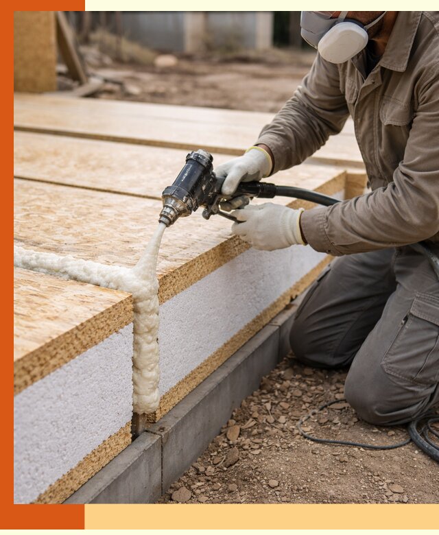 Утепление СИП-панелей пенополиуретаном (ППУ) в Шадринске