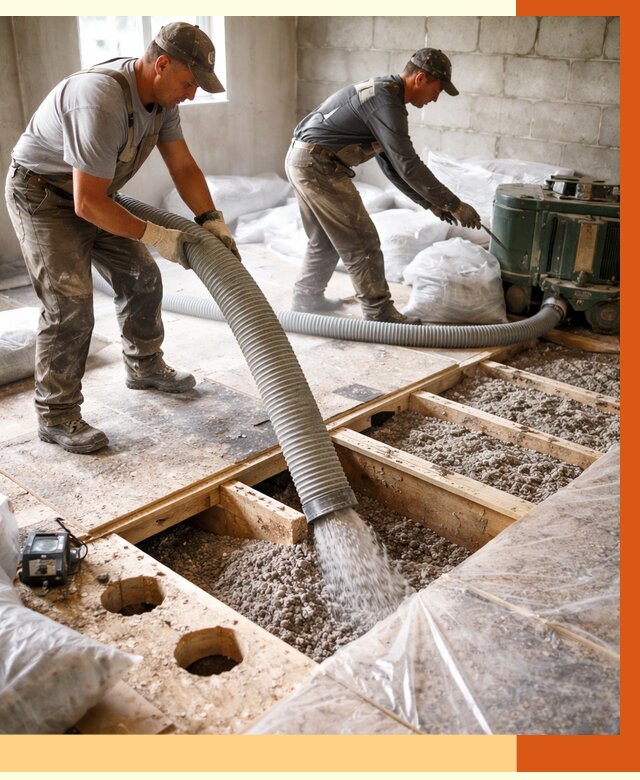 Заполнение пустот перекрытий в Шадринске от 4653 руб. под ключ | ТепломастерШдр