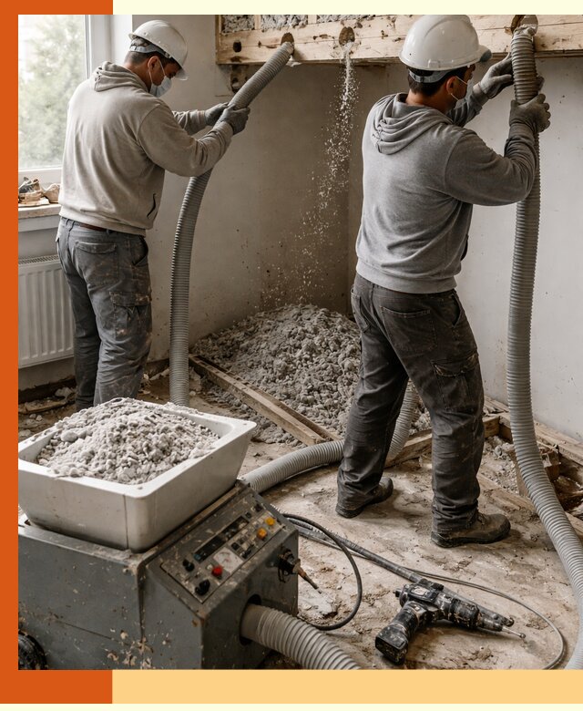 Заполнение пустот перекрытий пеной и наполнителями в Шадринске