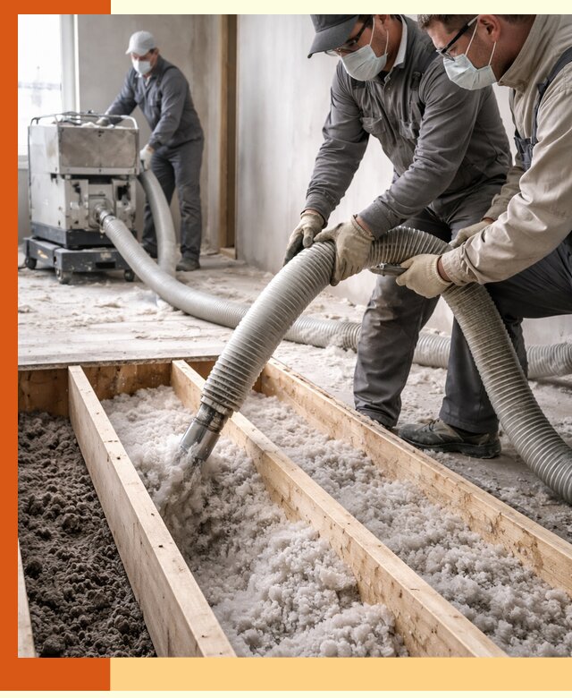 Заполнение полостей межэтажного перекрытия в Шадринске эффективно и герметично