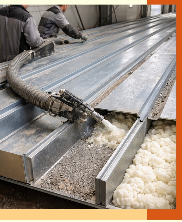 Заполнение пустот кровельных панелей в Шадринске от 7446 руб. под ключ | ТепломастерШдр