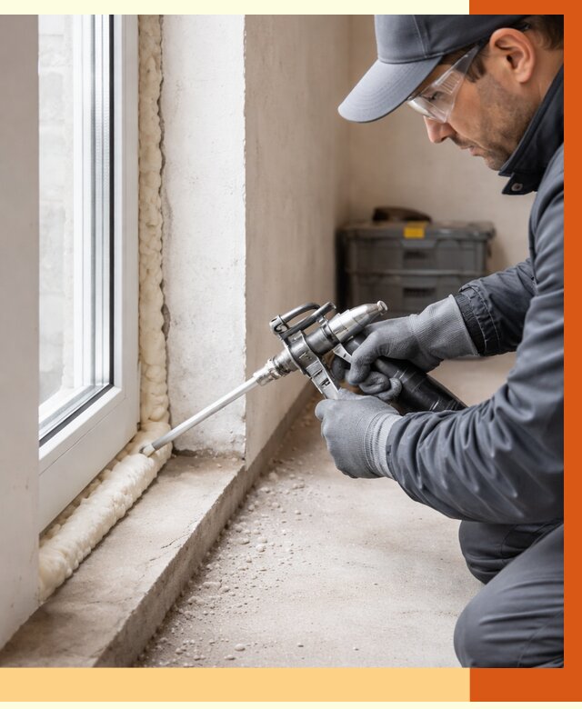 Герметизация стыков ППУ в Шадринске от 1706 руб. за м2 — утепление примыканий под ключ | ТепломастерШдр