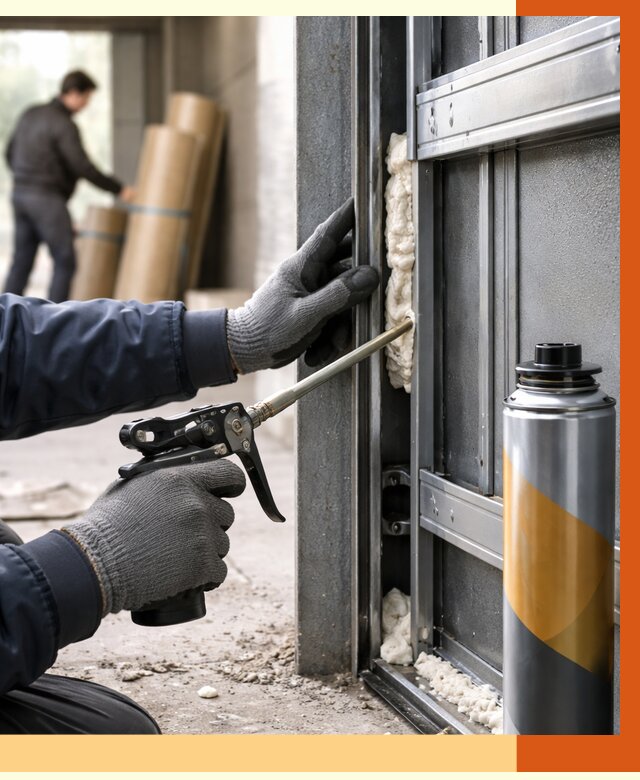 Заполнение пустот ворот в Шадринске от 4653 руб. — заливка ППУ, утепление под ключ | ТепломастерШдр