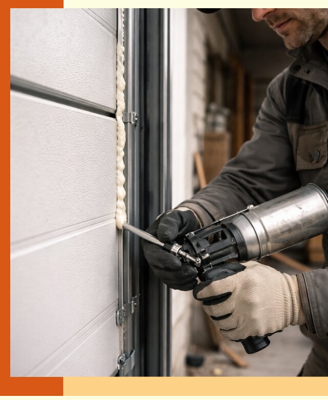 Заполнение пустот ворот в Шадринске профессионально и герметично